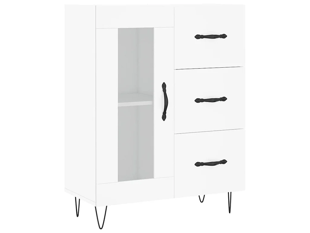 Dressoir 69,5x34x90 cm bewerkt hout wit