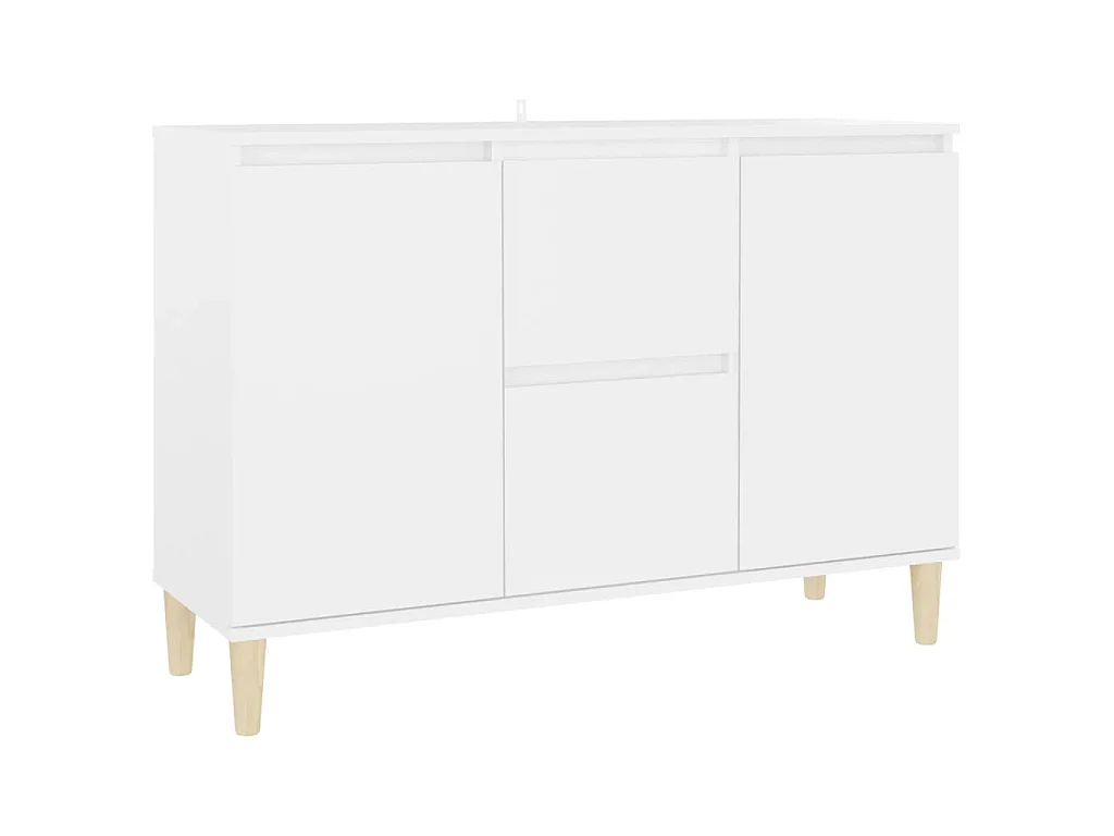 Dressoir 101x35x70 cm bewerkt hout wit