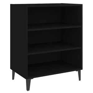 Dressoir 57x35x70 cm bewerkt hout zwart Dressoir 57x35x70 cm bewerkt hout zwart