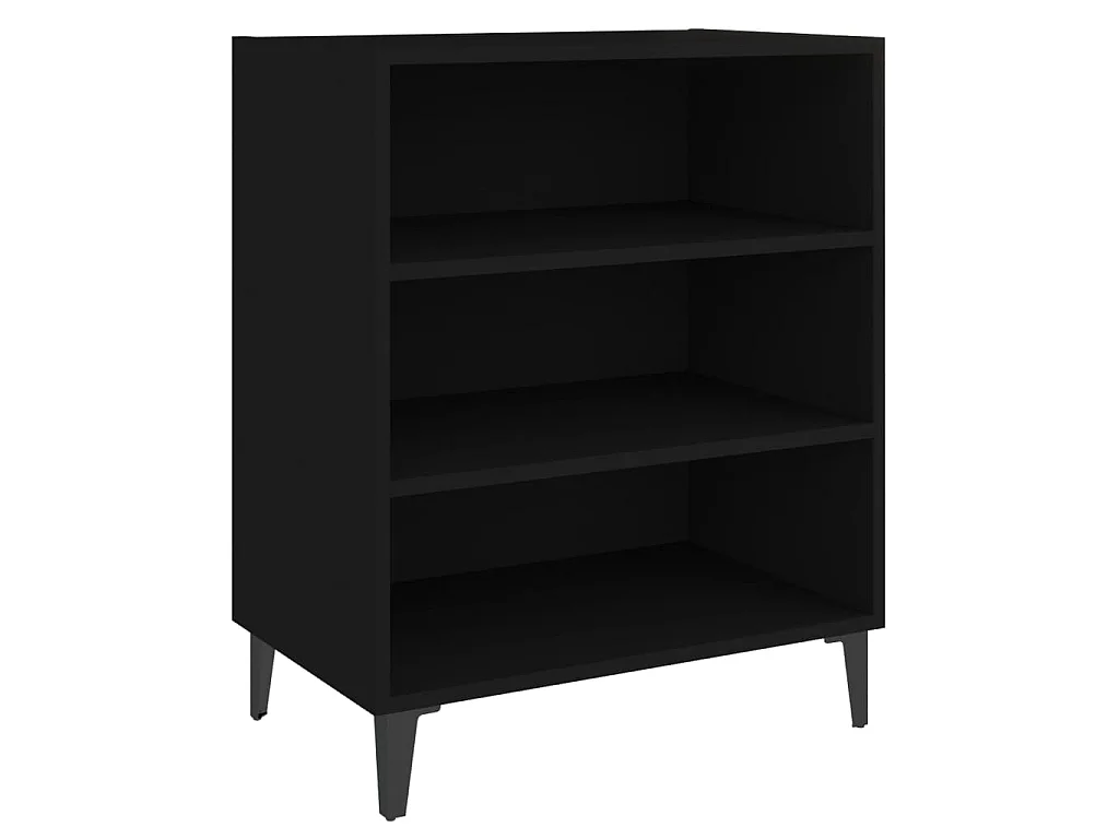 Dressoir 57x35x70 cm bewerkt hout zwart