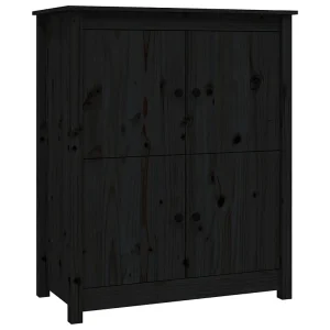 Dressoir 83×41,5×100 cm massief grenenhout zwart Dressoir 83×41,5×100 cm massief grenenhout zwart