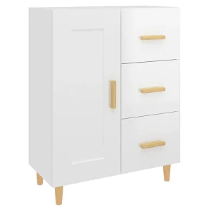 Dressoir 69,5x34x90 cm bewerkt hout hoogglans wit Dressoir 69,5x34x90 cm bewerkt hout hoogglans wit