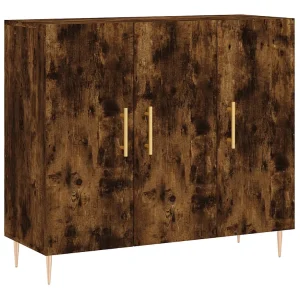 Dressoir 90x34x80 cm bewerkt hout gerookt eikenkleurig Dressoir 90x34x80 cm bewerkt hout gerookt eikenkleurig