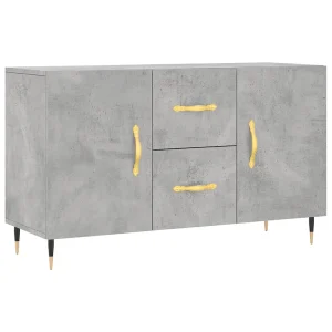 Dressoir 100x36x60 cm bewerkt hout betongrijs Dressoir 100x36x60 cm bewerkt hout betongrijs