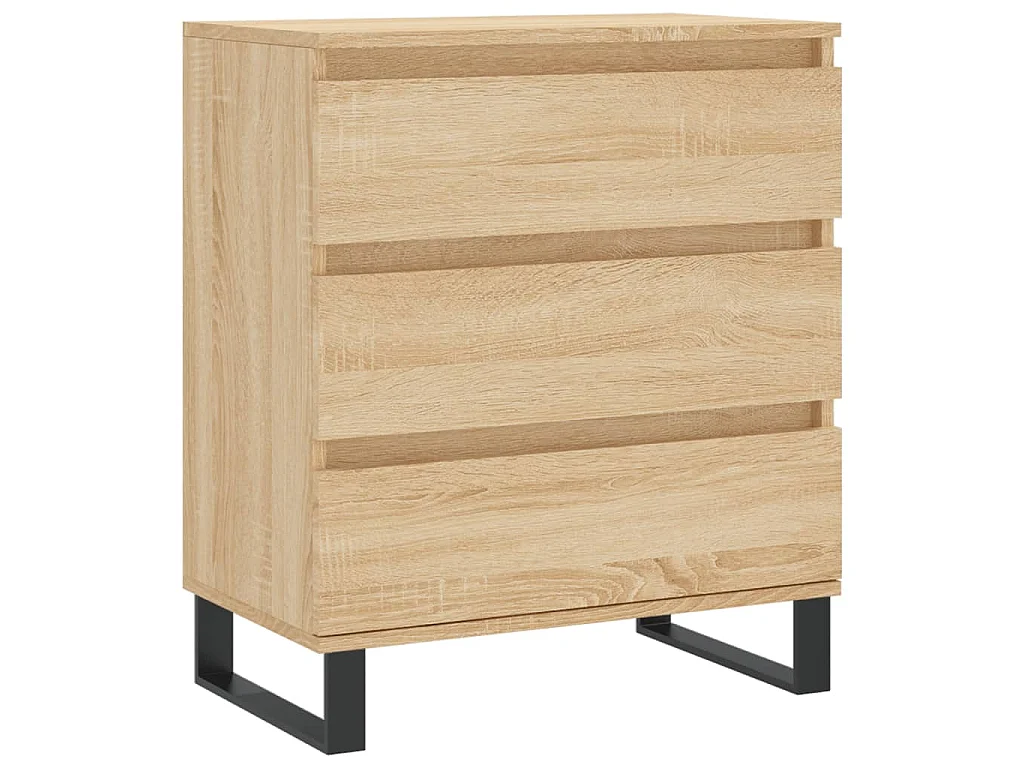 Dressoir 60x35x70 cm bewerkt hout sonoma eikenkleurig