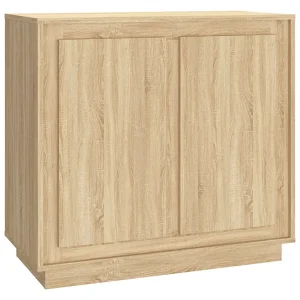 Dressoir 80x34x75 cm bewerkt hout sonoma eikenkleurig Dressoir 80x34x75 cm bewerkt hout sonoma eikenkleurig