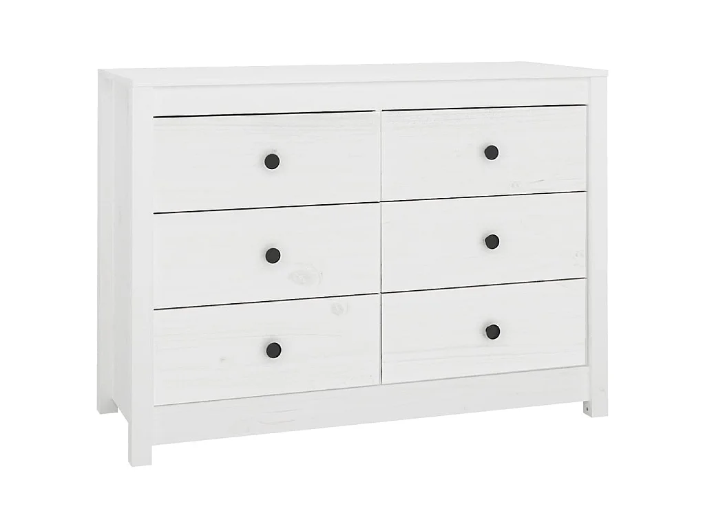 Dressoir 100x40x72 cm massief grenenhout wit