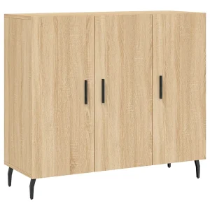 Dressoir 90x34x80 cm bewerkt hout sonoma eikenkleurig Dressoir 90x34x80 cm bewerkt hout sonoma eikenkleurig