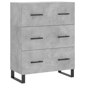 Dressoir 69,5x34x90 cm bewerkt hout betongrijs Dressoir 69,5x34x90 cm bewerkt hout betongrijs