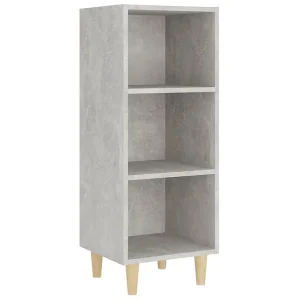 Dressoir 34,5×32,5×90 cm bewerkt hout betongrijs