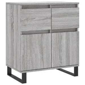 Dressoir 60x35x70 cm bewerkt hout grijs sonoma eikenkleurig Dressoir 60x35x70 cm bewerkt hout grijs sonoma eikenkleurig