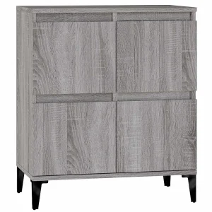Dressoir 60x35x70 cm bewerkt hout grijs sonoma eikenkleurig Dressoir 60x35x70 cm bewerkt hout grijs sonoma eikenkleurig