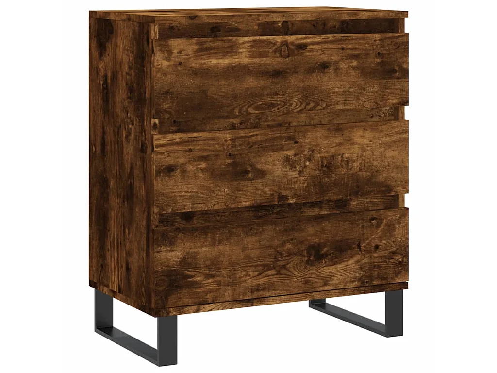 Dressoir 60x35x70 cm bewerkt hout gerookt eikenkleurig