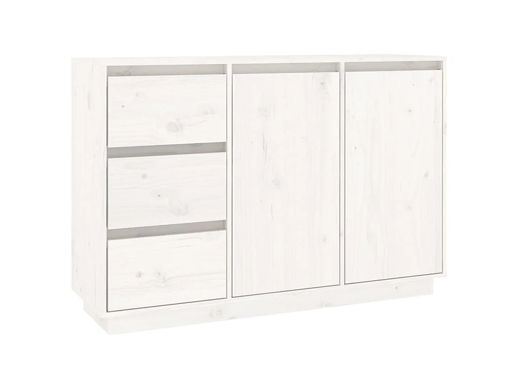 Dressoir 111x34x75 cm massief grenenhout wit