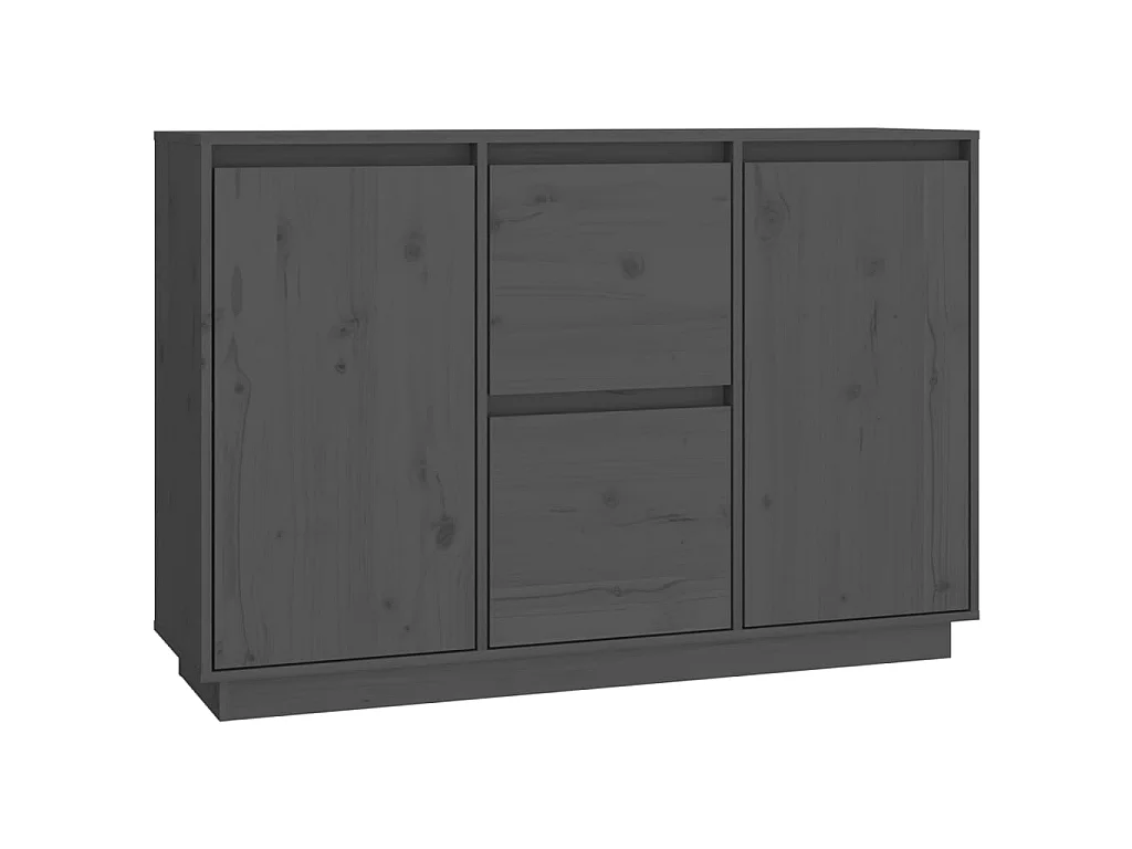 Dressoir 111x34x75 cm massief grenenhout grijs