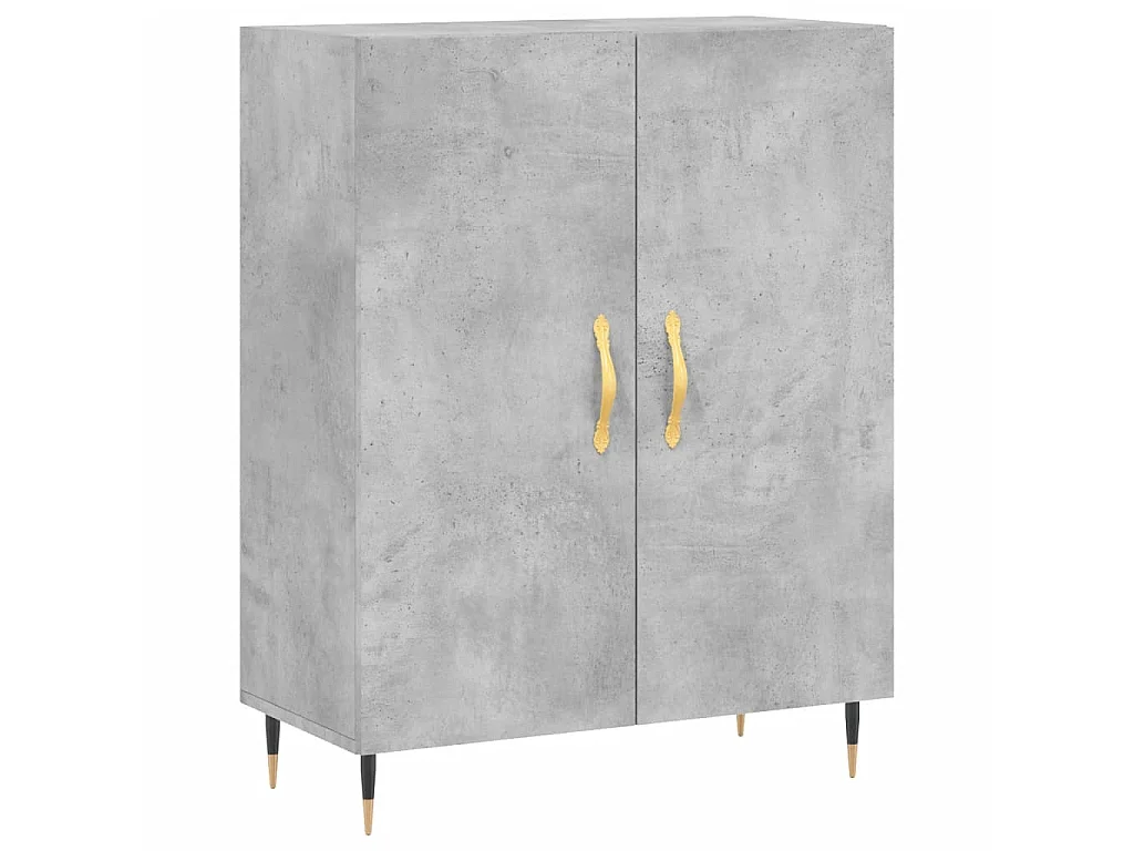 Dressoir 69,5x34x90 cm bewerkt hout betongrijs