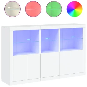 Dressoir met LED-verlichting 162x37x100 cm wit Dressoir met LED-verlichting 162x37x100 cm wit