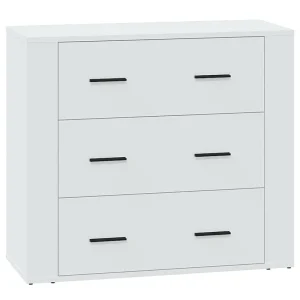 Dressoir 80x33x70 cm bewerkt hout wit Dressoir 80x33x70 cm bewerkt hout wit