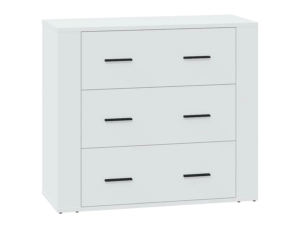 Dressoir 80x33x70 cm bewerkt hout wit