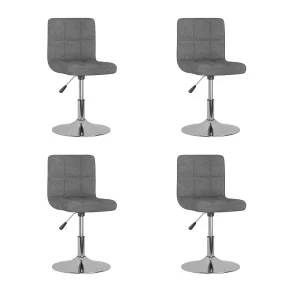Eetkamerstoelen 4 st draaibaar stof lichtgrijs Eetkamerstoelen 4 st draaibaar stof lichtgrijs