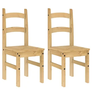 Eetkamerstoelen 2 st 40x46x99 cm massief grenenhout