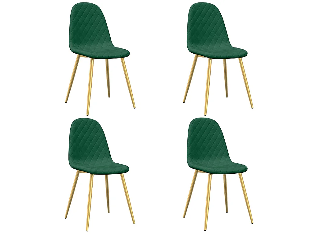 Eetkamerstoelen 4 st fluweel donkergroen