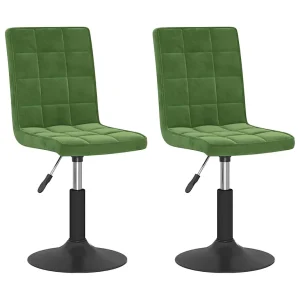 Eetkamerstoelen draaibaar 2 st fluweel donkergroen Eetkamerstoelen draaibaar 2 st fluweel donkergroen