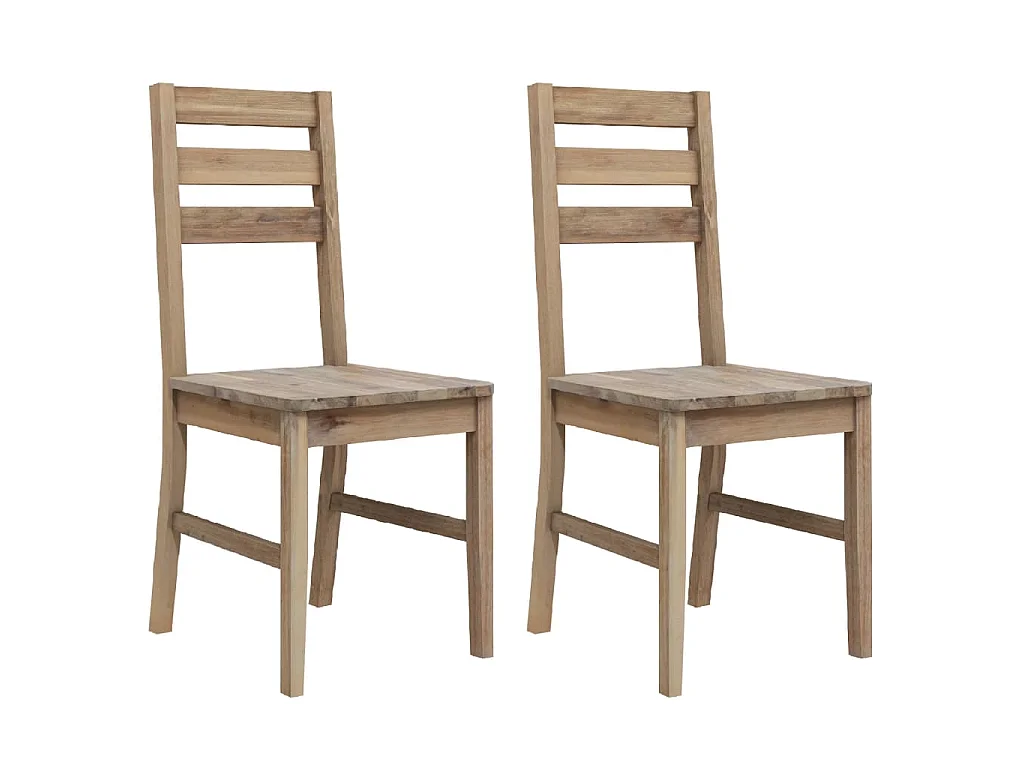 Eetkamerstoelen 2 st massief acaciahout