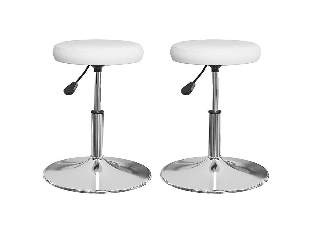 Eetkamerstoelen 2 st kunstleer wit