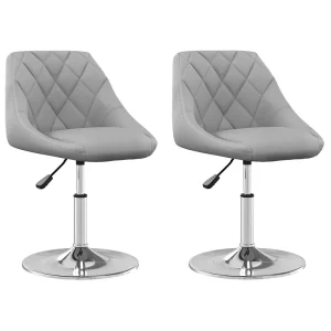 Eetkamerstoelen draaibaar 2 st fluweel lichtgrijs Eetkamerstoelen draaibaar 2 st fluweel lichtgrijs