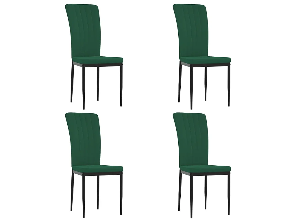 Eetkamerstoelen 4 st fluweel donkergroen