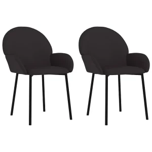 Eetkamerstoelen 2 st kunstleer zwart Eetkamerstoelen 2 st kunstleer zwart