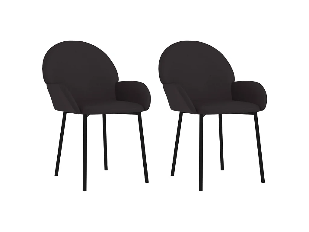 Eetkamerstoelen 2 st kunstleer zwart