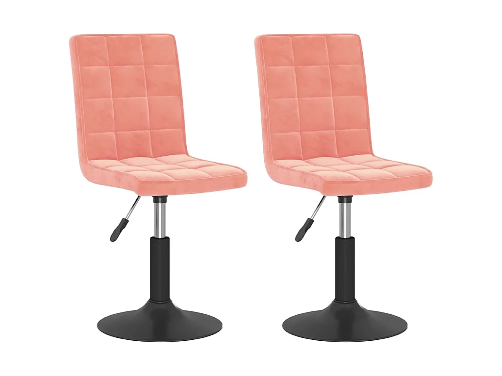 Eetkamerstoelen draaibaar 2 st fluweel roze