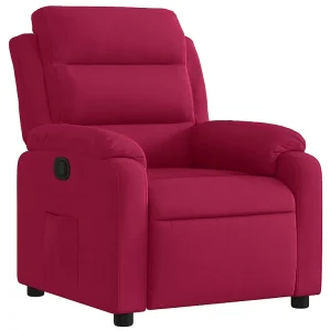 Fauteuil verstelbaar fluweel wijnrood Fauteuil verstelbaar fluweel wijnrood