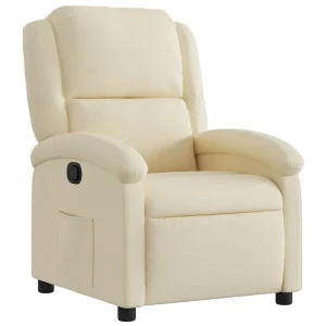 Fauteuil verstelbaar stof crèmekleurig Fauteuil verstelbaar stof crèmekleurig