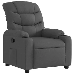 Fauteuil verstelbaar stof donkergrijs Fauteuil verstelbaar stof donkergrijs