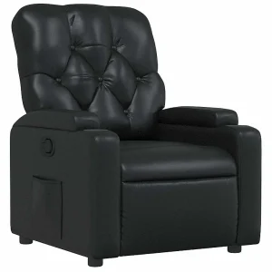 Fauteuil verstelbaar kunstleer zwart