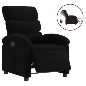 Fauteuil verstelbaar elektrisch stof zwart Fauteuil verstelbaar elektrisch stof zwart
