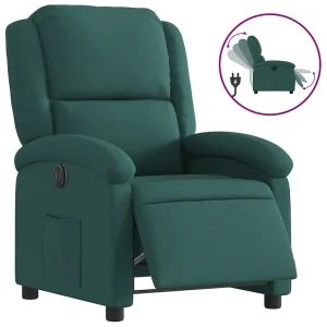 Fauteuil verstelbaar elektrisch stof donkergroen Fauteuil verstelbaar elektrisch stof donkergroen