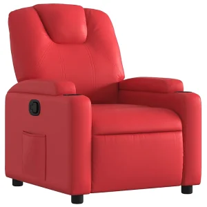 Fauteuil verstelbaar kunstleer rood