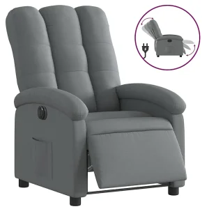 Fauteuil elektrisch verstelbaar stof donkergrijs Fauteuil elektrisch verstelbaar stof donkergrijs