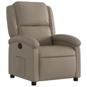 Fauteuil verstelbaar kunstleer cappuccinokleurig Fauteuil verstelbaar kunstleer cappuccinokleurig