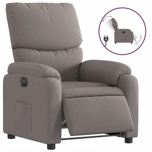 Fauteuil verstelbaar elektrisch stof taupe Fauteuil verstelbaar elektrisch stof taupe