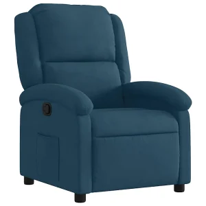 Fauteuil verstelbaar fluweel blauw Fauteuil verstelbaar fluweel blauw