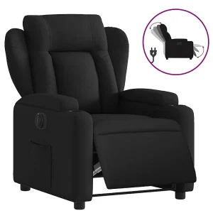 Fauteuil verstelbaar elektrisch stof zwart Fauteuil verstelbaar elektrisch stof zwart