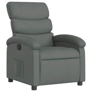 Fauteuil verstelbaar stof donkergrijs Fauteuil verstelbaar stof donkergrijs