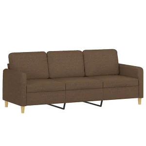 Driezitsbank 180 cm stof bruin Driezitsbank 180 cm stof bruin