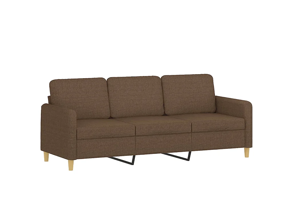 Driezitsbank 180 cm stof bruin