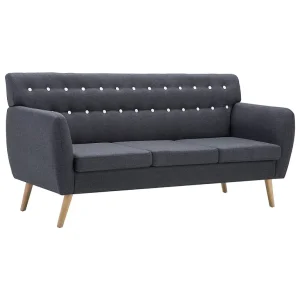 Driezitsbank 172x70x82 cm stof donkergrijs Driezitsbank 172x70x82 cm stof donkergrijs